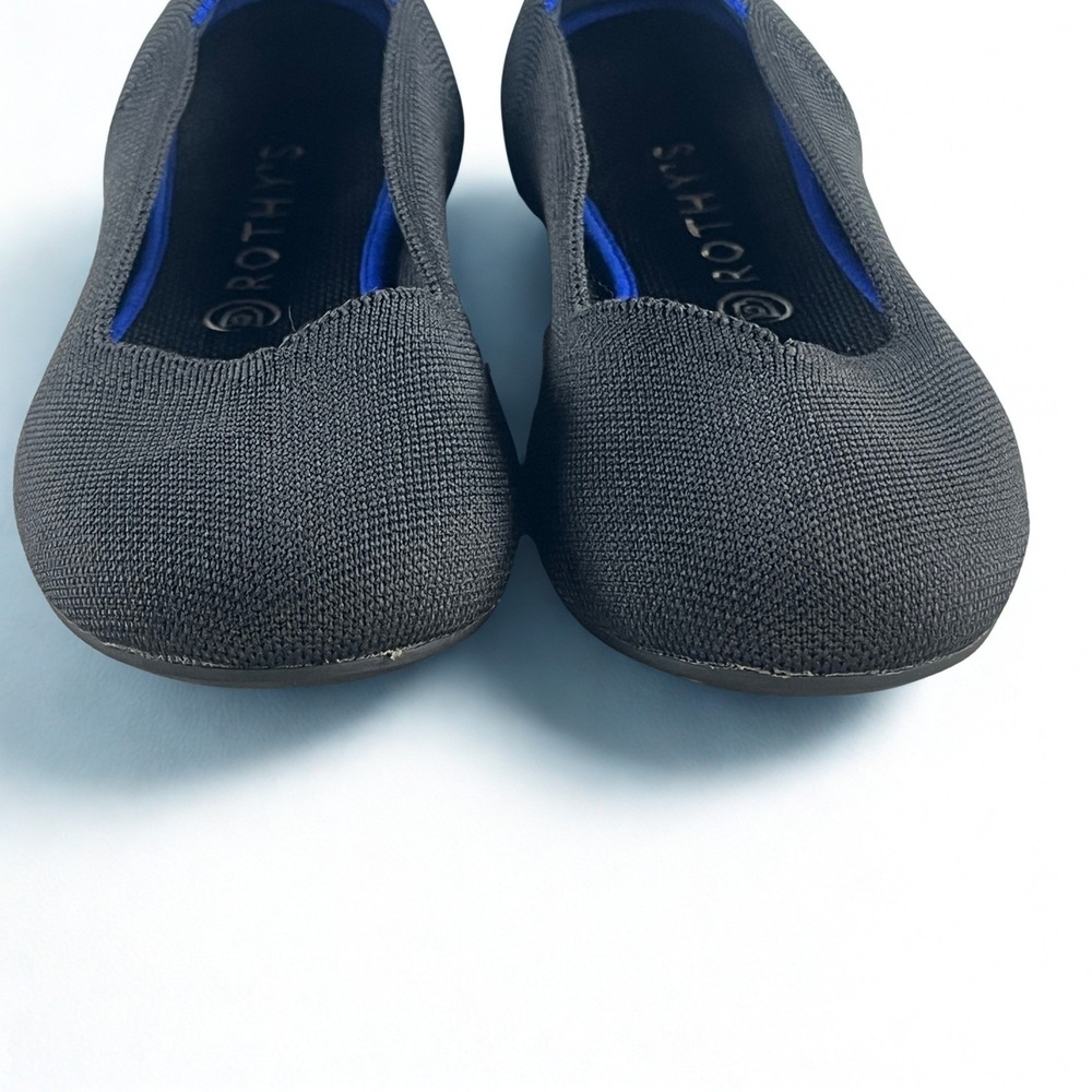 Rothy's The Flat Women 9.5 Black Round Toe Knit Sustainable Ballet Flats - Picture 4 of 8